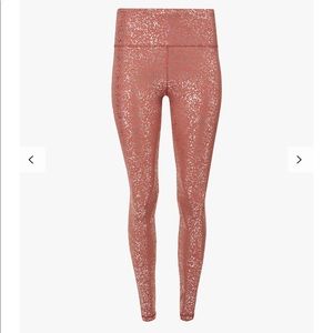 Sweaty Betty Disco Metallic Leggings, Red Terrazzo Foil Print